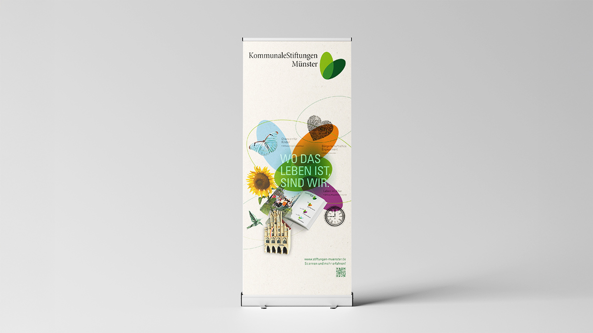 X und Y Design Kommunale Stiftungen Roll-Up