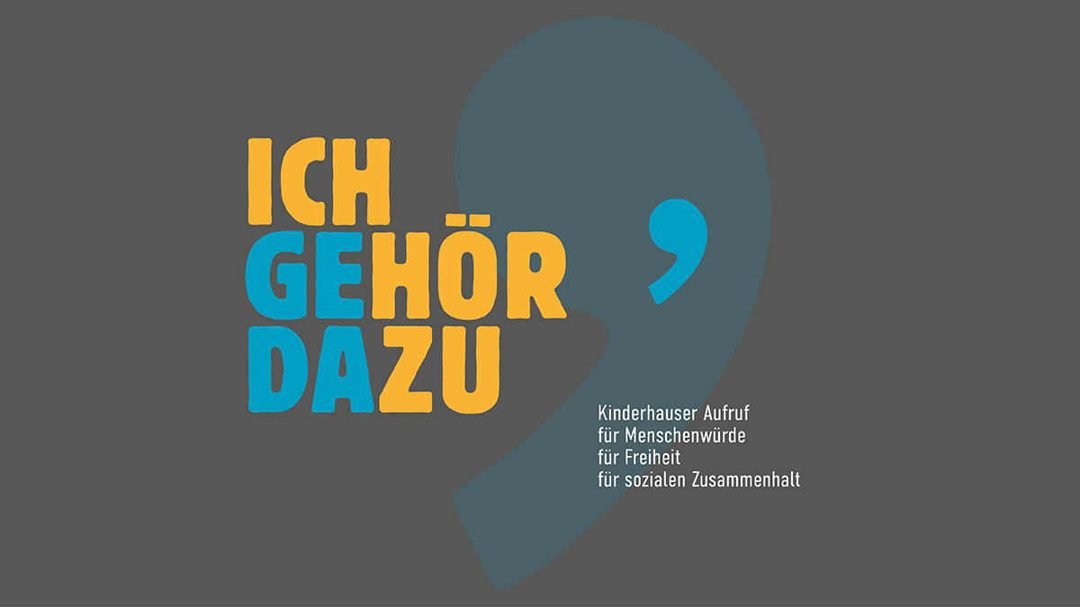 X und Y Design Ich gehör dazu Kinderhaus Logo grau