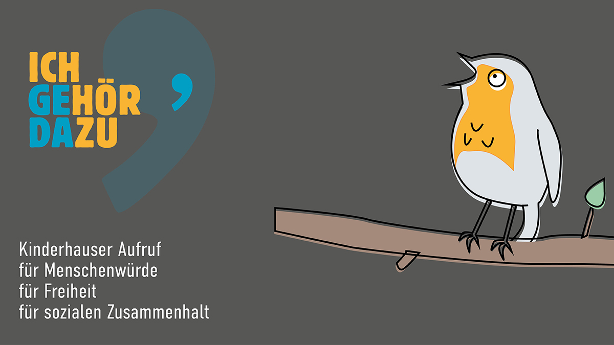 X und Y Design Ich gehör dazu Kinderhaus Vogel Logo
